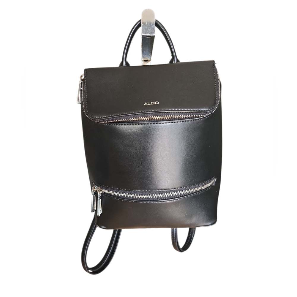 Aldo Feras Black Backpack with Silver Accents - Picture 3 of 10